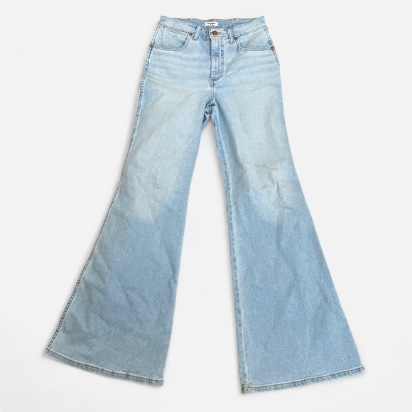 Wrangler Fly High Flare Jeans Light Wash Wide Leg Western Stretch Size 28 - Picture 6 of 9